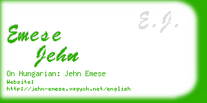 emese jehn business card